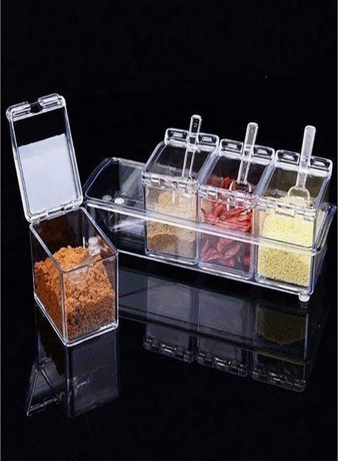 RENARSH Crystal Seasoning Acrylic Box Pepper Salt Spice Rack Cooking Tools For Kitchen, - Image 2