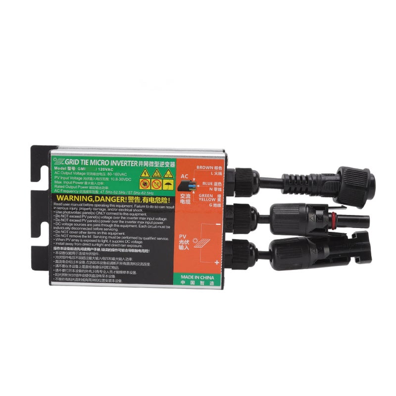 GMI Grid Tie Micro Inversor Solar PV Aluminum Alloy IP55 Multi Protection 20x7.7x3.6cm 120L - Image 3