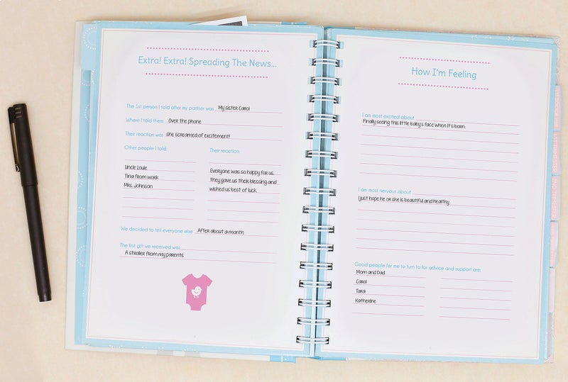 Pearhead My Pregnancy Journal, Pregnancy Memory Book with 7 Baby Keepsake Pockets, Photo Pages, Capture Every Milestone of Your Pregnancy, Gift for New Mom - Image 5