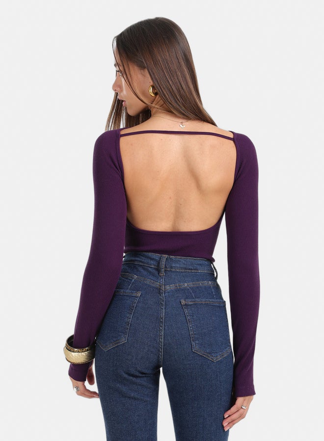 Seamless Microfiber Backless Top