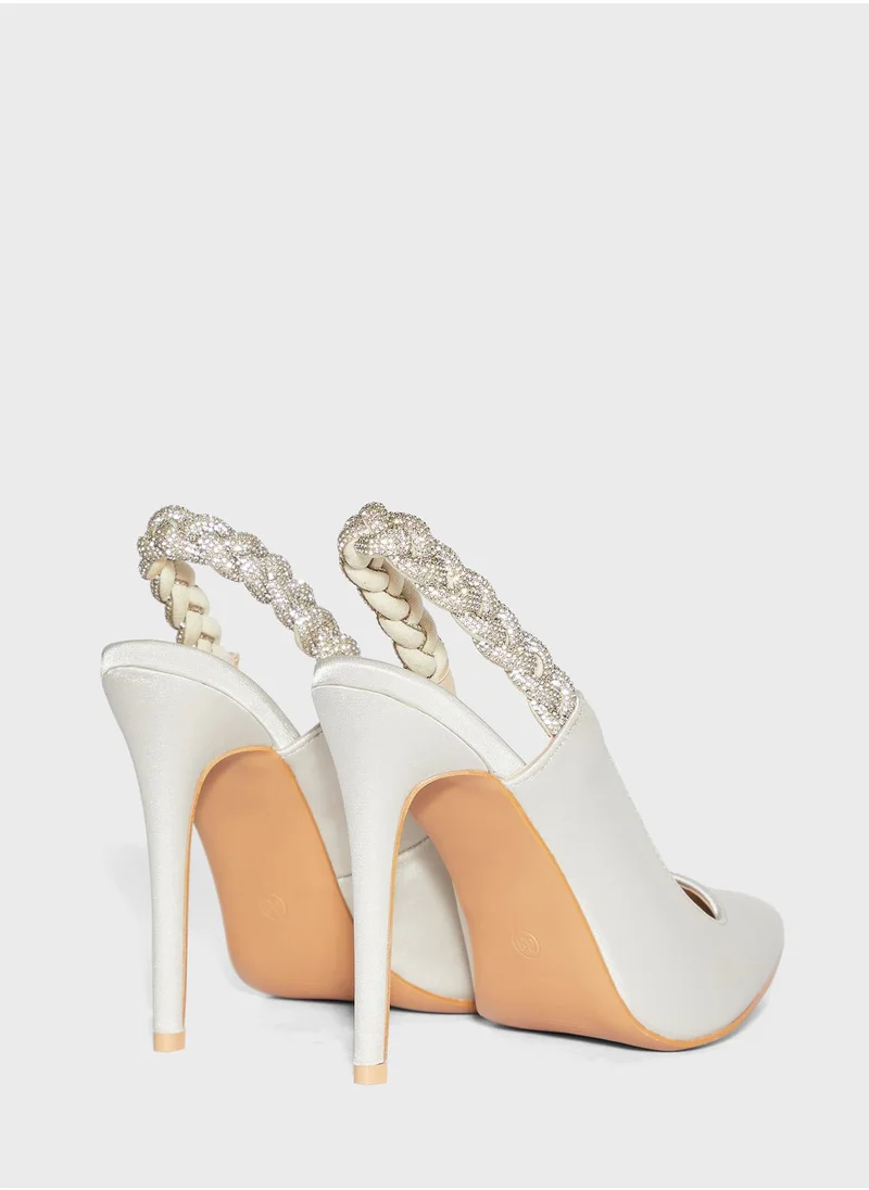 Ella Limited Edition Embellished Braided Detail Pointed Stiletto