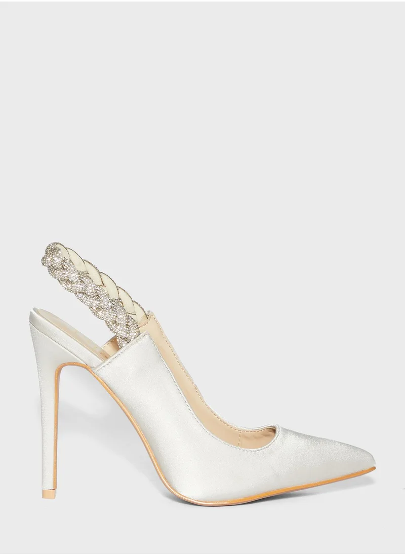 Ella Limited Edition Embellished Braided Detail Pointed Stiletto