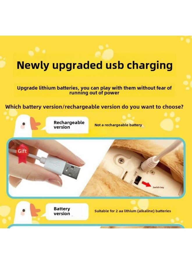 Electric Dog Dog Toy Walking Call Plush Electronic Pet Puppy Children Baby Toy Boys Girls-Color: Remote Control Small Golden Hair Dog + Dog House Gift Box-Specifications:Official Standard  - Image 2