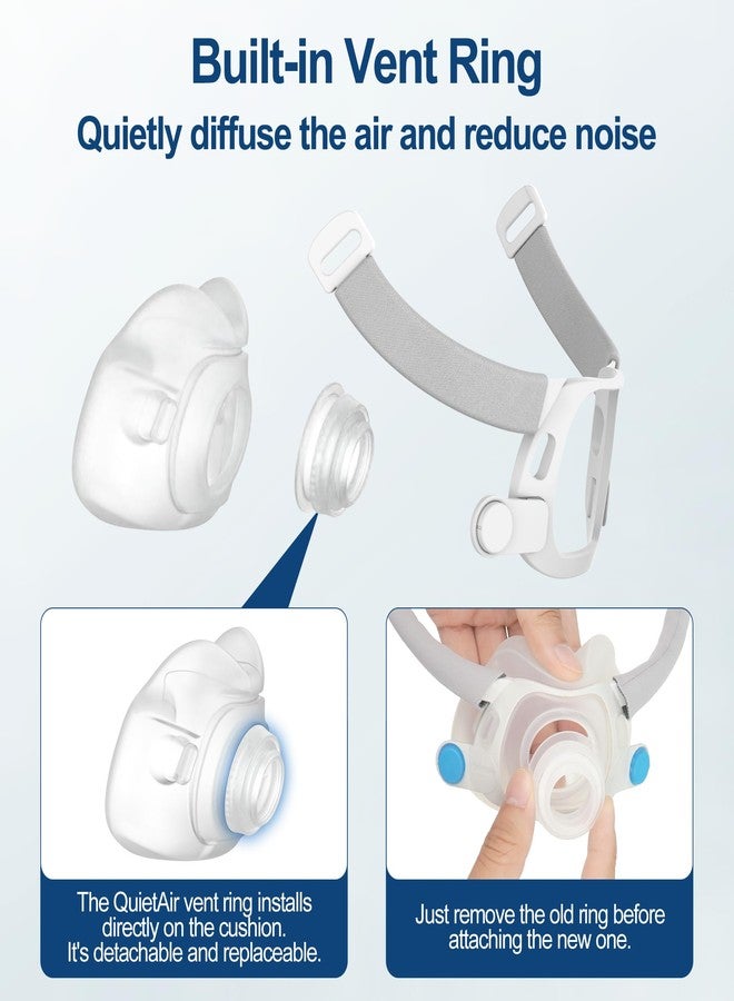 MEDICOLOR Elbow & Short Tube Replacement Kit for AirFit F40, Includes Vent Ring, Swivel Tubing for Tangle-Free Use, Easy to Attach & Reliable Performance CPAP Supplies - Image 4