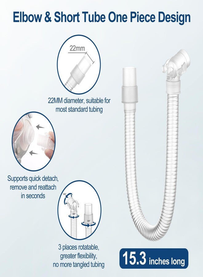 MEDICOLOR Elbow & Short Tube Replacement Kit for AirFit F40, Includes Vent Ring, Swivel Tubing for Tangle-Free Use, Easy to Attach & Reliable Performance CPAP Supplies - Image 5