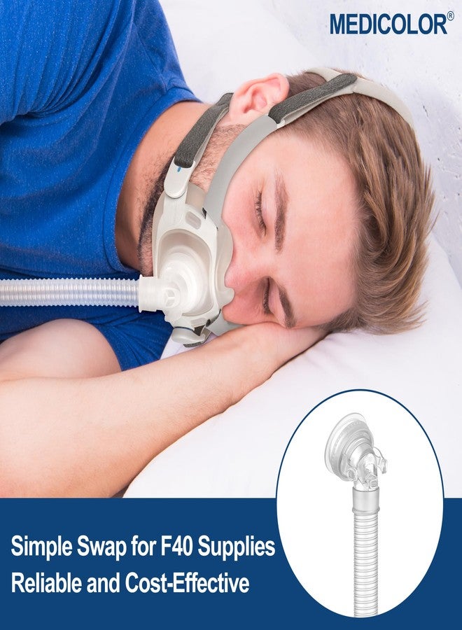 MEDICOLOR Elbow & Short Tube Replacement Kit for AirFit F40, Includes Vent Ring, Swivel Tubing for Tangle-Free Use, Easy to Attach & Reliable Performance CPAP Supplies - Image 3