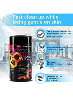 framar Kolor Killer Wipes Hair Dye Remover, Hair Color Remover Wipes Dispenser Of 100  - Image 3