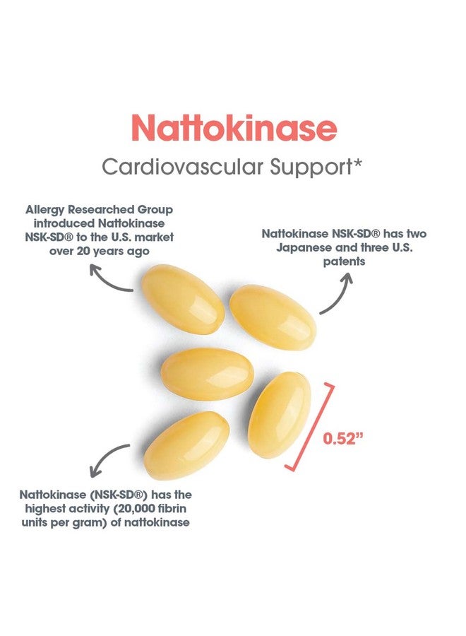 اليرجي ريسيرتش جروب مجموعة أبحاث الحساسية - مكمل ناتوكيناز NSK-SD 2000 FU، 100 ملغ - صحة القلب والأوعية الدموية/الدورة الدموية - 180 كبسولة هلامية - Image 5