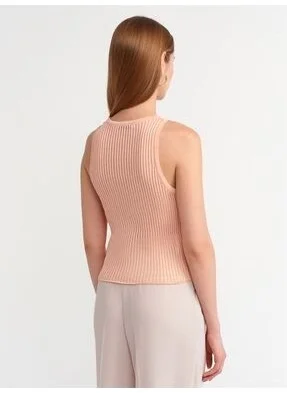 ديلفين 10410 Crew Neck Knitwear Undershirt-Peach