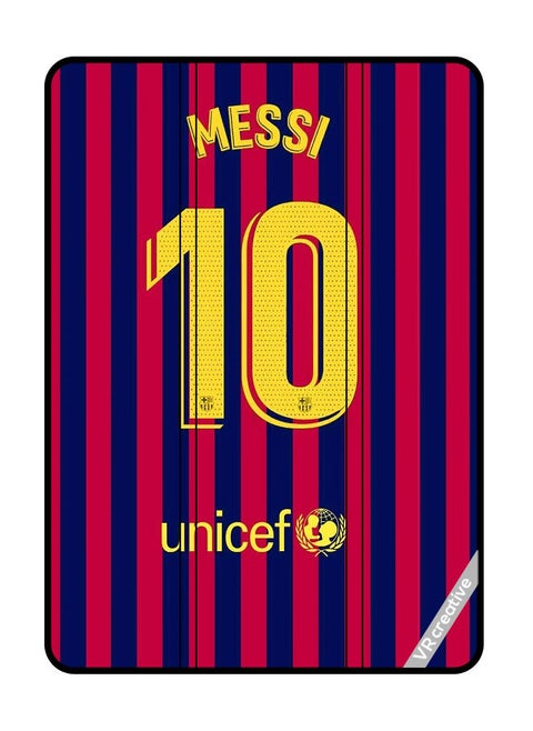 Protective Smart Folio Flip Case Cover For Samsung Galaxy Tab A7 Lite Lionel Messi Design Multicolour