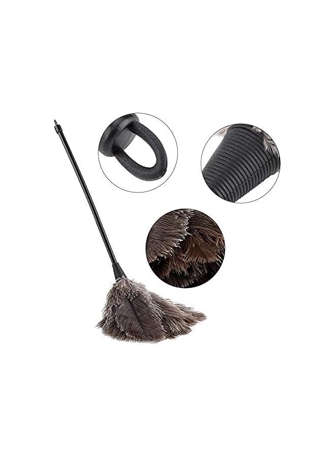 erorex Ostrich Feather Duster, Mini Handmade Long Handle Soft Ostrich Cleaning Duster For Dusting Household Ornaments, Fan Blades - Image 5