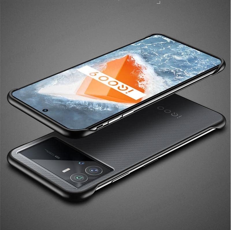 REALCASE iQOO 9 Pro 5G Back Cover Case | Stylish Frameless Matte Hard Skin | Soft TPU Shock Proof Bumper Back Cover for iQOO 9 Pro 5G (Black) - Image 5