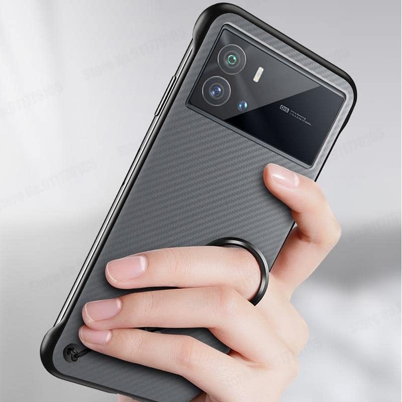 REALCASE iQOO 9 Pro 5G Back Cover Case | Stylish Frameless Matte Hard Skin | Soft TPU Shock Proof Bumper Back Cover for iQOO 9 Pro 5G (Black) - Image 3