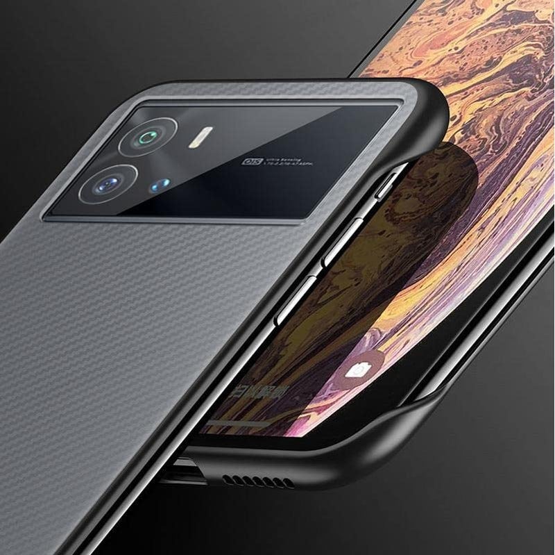 REALCASE iQOO 9 Pro 5G Back Cover Case | Stylish Frameless Matte Hard Skin | Soft TPU Shock Proof Bumper Back Cover for iQOO 9 Pro 5G (Black) - Image 4
