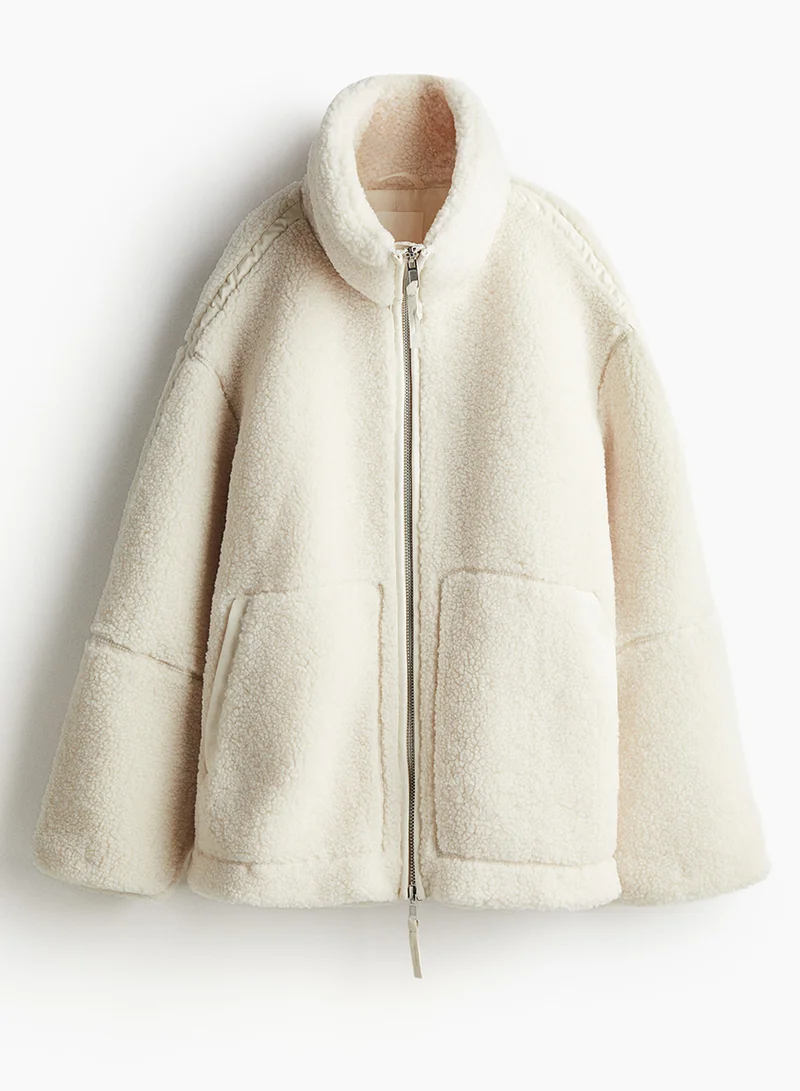 اتش اند ام Loose Teddy Jacket