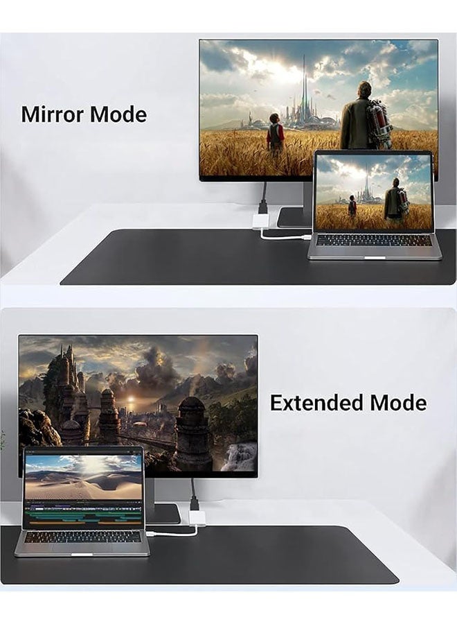 2 في 1 محول USB-C الرقمي AV متعدد الموانئ ، محول USB C إلى HDMI لـ iPhone 17/16/15 إلى التلفزيون ، محول محول شاشة مزامنة الفيديو والصوت 4K 60Hz لـ iPhone 16/15 Series / MacBook / iPad Pro - Image 4