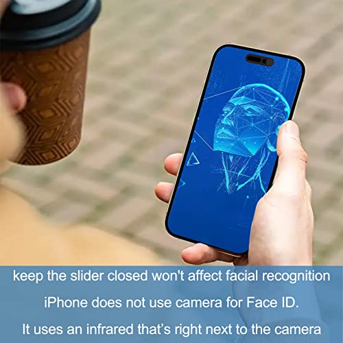 EYSOFT Front Camera Cover Compatible for iPhone 16/16Plus/16Pro/16Pro Max/15/15Plus/15Pro/15Pro Max/14Pro/14Pro Max,Webcam Cover Protect Privacy and Security,Not Affect Face ID, 2 Pack-Black - Image 2