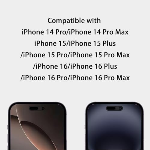 EYSOFT Front Camera Cover Compatible for iPhone 16/16Plus/16Pro/16Pro Max/15/15Plus/15Pro/15Pro Max/14Pro/14Pro Max,Webcam Cover Protect Privacy and Security,Not Affect Face ID, 2 Pack-Black - Image 4