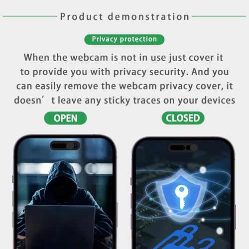 EYSOFT Front Camera Cover Compatible for iPhone 16/16Plus/16Pro/16Pro Max/15/15Plus/15Pro/15Pro Max/14Pro/14Pro Max,Webcam Cover Protect Privacy and Security,Not Affect Face ID, 2 Pack-Black - Image 3