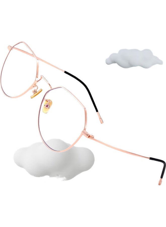 pulais Myopia Glasses With Prescription For Men And Women, Ultra-Light Anti-Blue Light Anti-Radiation Eyeglasses Frame 5021 Black Gold - Image 1