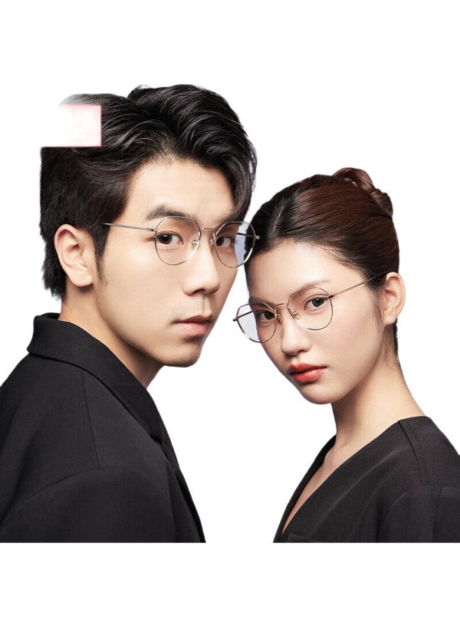 pulais Myopia Glasses With Prescription For Men And Women, Ultra-Light Anti-Blue Light Anti-Radiation Eyeglasses Frame 5021 Black Gold - Image 3