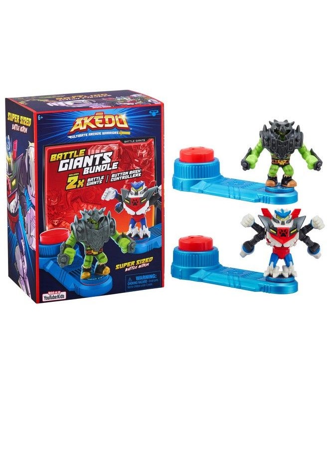 AKEDO - Ultimate Arcade Warriors Battle Giants Versus Pack Scratchatron Vs Tonk Mini Battling Action Figures Ready Fight Split Strike - Image 1