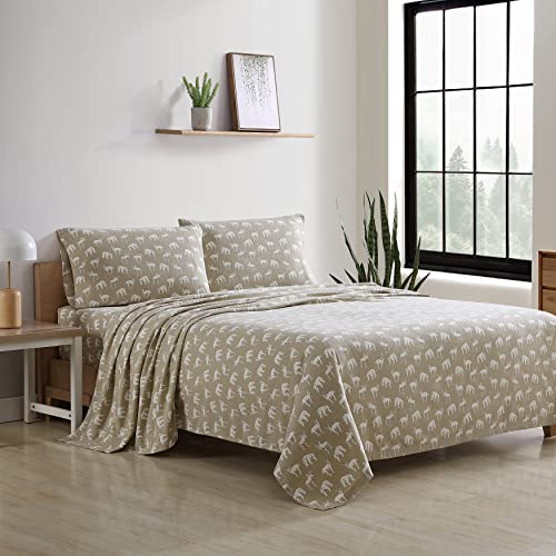 Eddie Bauer - Queen Sheets, Cotton Flannel Bedding Set, Brushed for Extra Softness, Cozy Home Decor (Buckhead Ridge, Queen) - Image 1