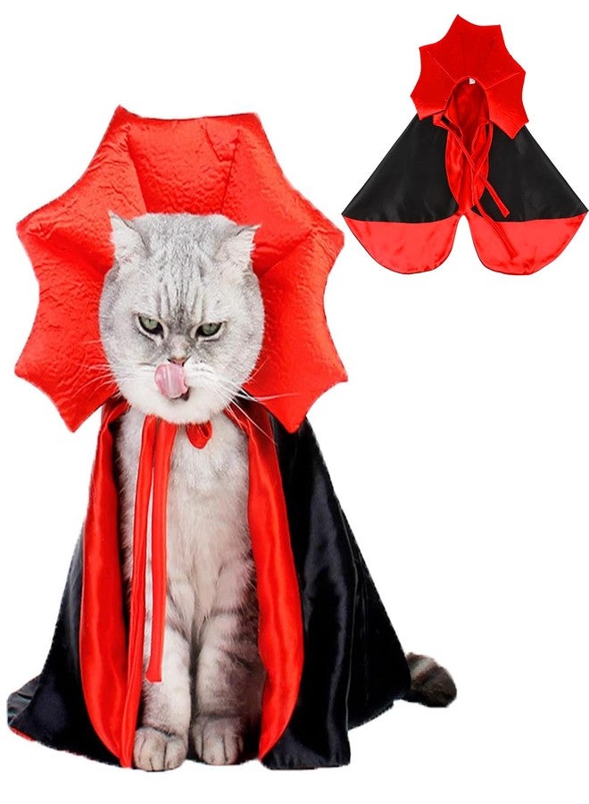 FOIMAS Dog Cat Halloween Costume,Vampire Devil Cape Cloak Pet Costume for Cats Dogs Halloween Costume Party Supply - Image 1