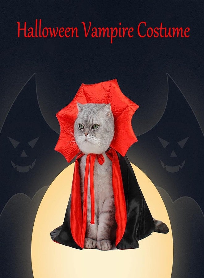 FOIMAS Dog Cat Halloween Costume,Vampire Devil Cape Cloak Pet Costume for Cats Dogs Halloween Costume Party Supply - Image 4