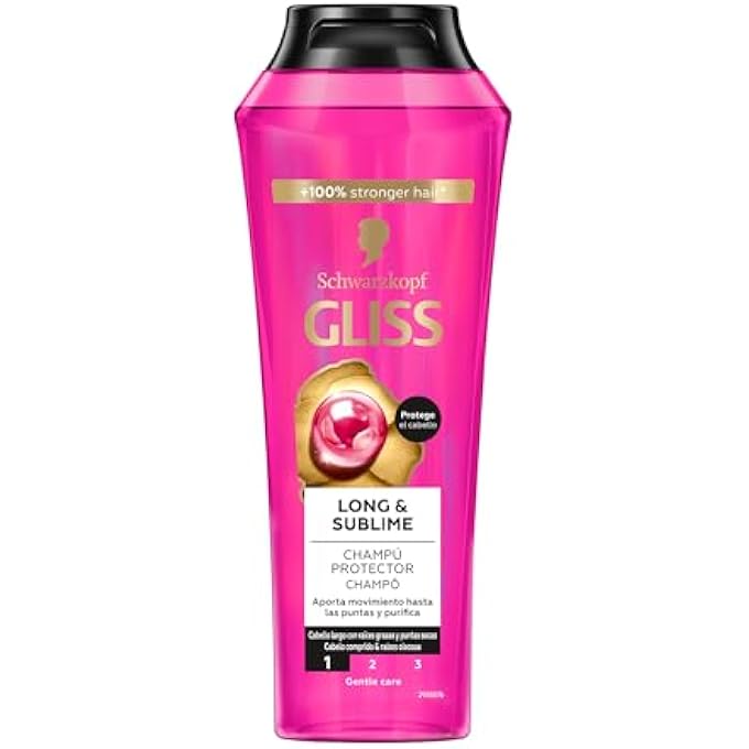 Gliss - SHAMPOO FOR LONG HAIR WITH OILY ROOTS - LONG&SUBLIME - 4 X 250ML- PROTECTIVE RANGE - Image 3