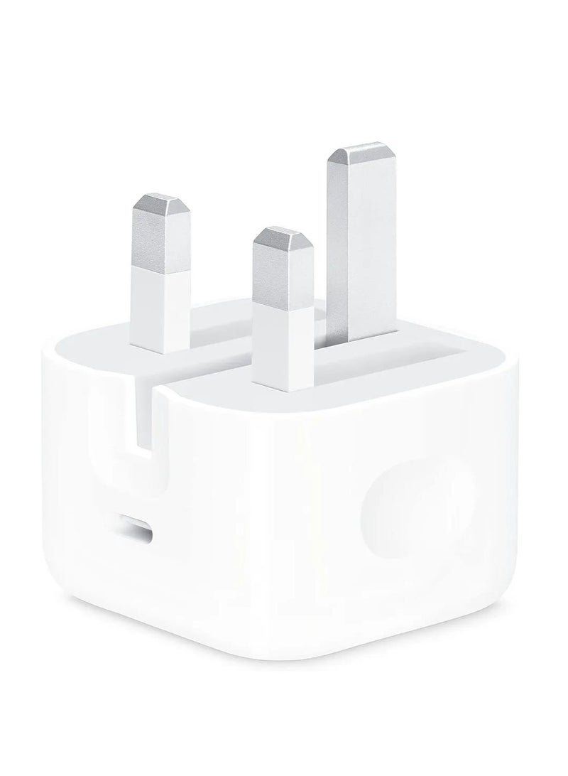 USB-C Power Adapter With Type-C To Lightning Cable 25W White - Image 2
