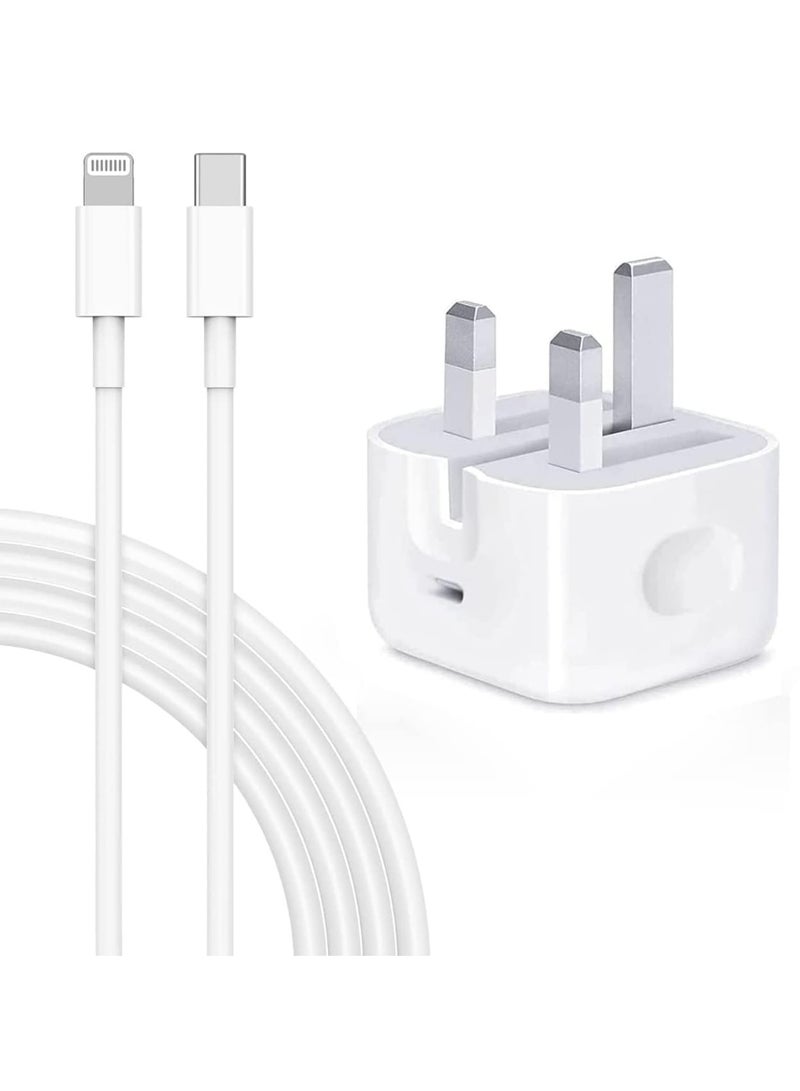 USB-C Power Adapter With Type-C To Lightning Cable 25W White - Image 1