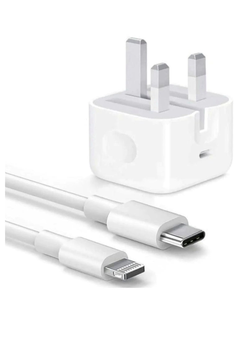 USB-C Power Adapter With Type-C To Lightning Cable 25W White - Image 5
