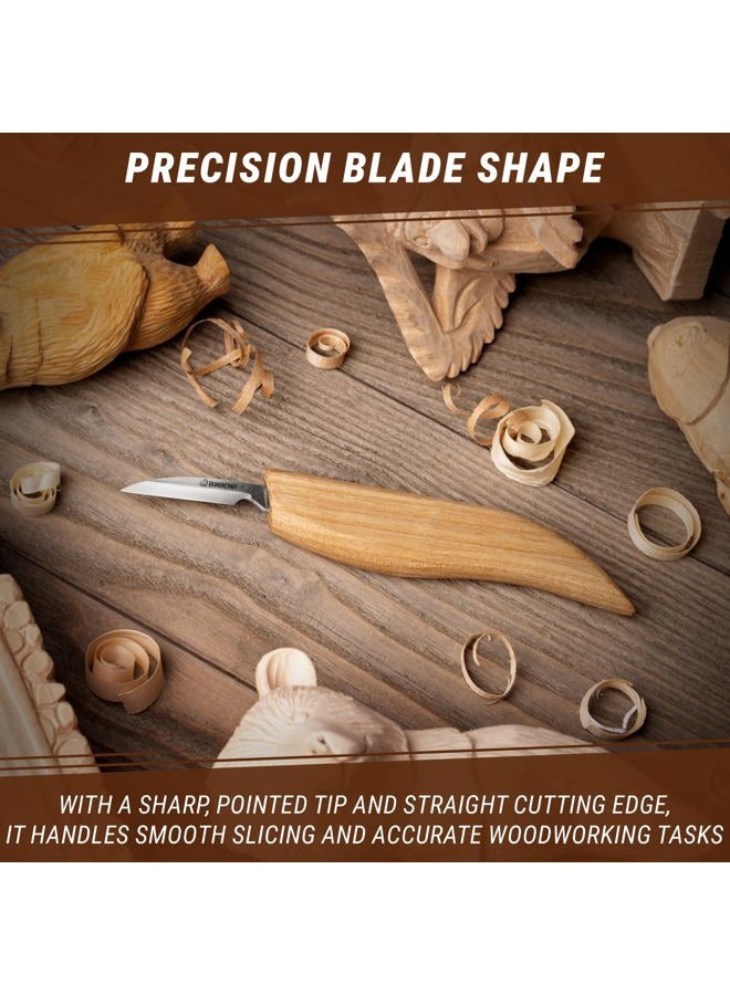 BeaverCraft Wood Carving Detail Knife C8 1.5" Whittling Knife for Detail Wood Carving Craft Knife - Chip Carving Knife Wood Carving Tools for Beginners and Kids - Image 4