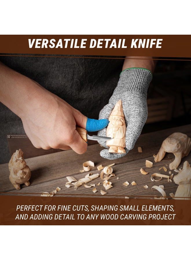 BeaverCraft Wood Carving Detail Knife C8 1.5" Whittling Knife for Detail Wood Carving Craft Knife - Chip Carving Knife Wood Carving Tools for Beginners and Kids - Image 3