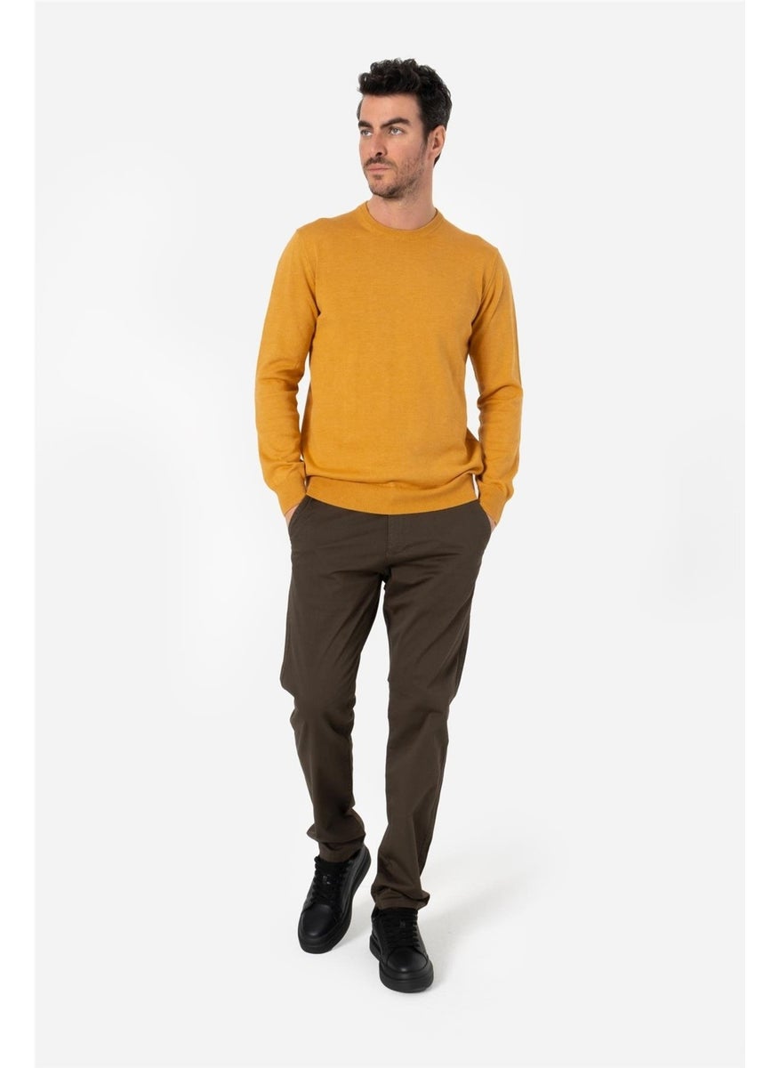 Men's Standard Pattern Crew Neck Basic Knitwear Sweater Custer Mustard Yellow B05.242.539 - pzsku/Z8FE68C08EAEA948D3602Z/45/_/1740652457/b40866ef-7904-42b7-b592-67dcf79dec29