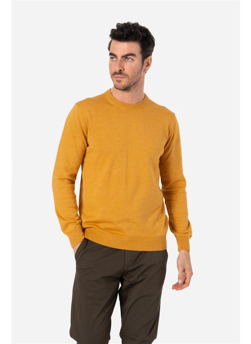 Men's Standard Pattern Crew Neck Basic Knitwear Sweater Custer Mustard Yellow B05.242.539 - pzsku/Z8FE68C08EAEA948D3602Z/45/_/1740652464/942238ab-e86a-49f3-99e9-e688eef6b15d