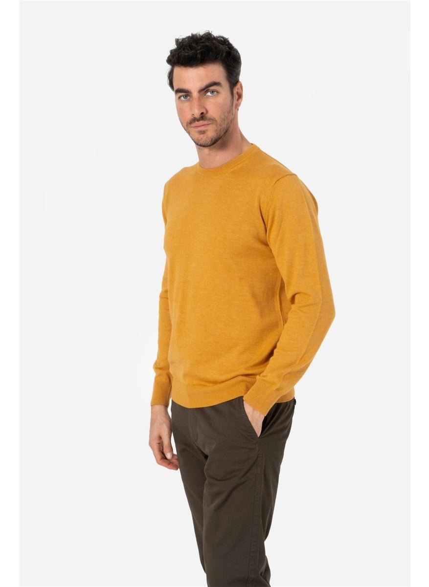 Men's Standard Pattern Crew Neck Basic Knitwear Sweater Custer Mustard Yellow B05.242.539 - pzsku/Z8FE68C08EAEA948D3602Z/45/_/1740652466/4953f85a-32eb-4dc1-be32-7829fc6debf0