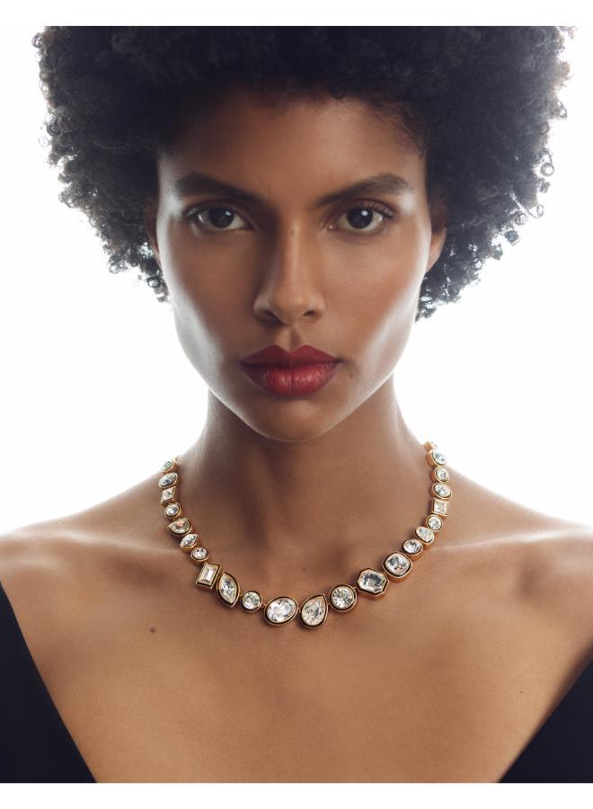 REISS CRISTIANA : Crystal Rock Enamel Chain Necklace  - Image 4