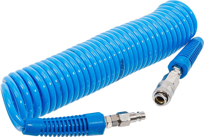 BGS 66540 Compressed Air Spiral Hose 6 m 10 Bar Inner Diameter 5 mm Polyurethane - Image 1