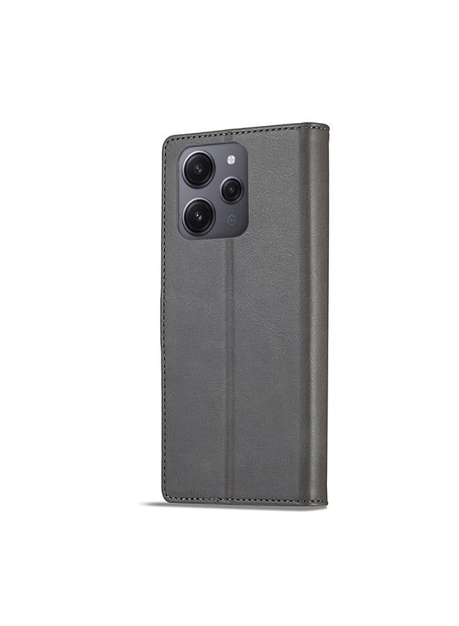 LC.IMEEKE Case For Xiaomi Redmi 12 Global Calf Texture Leather Phone Case - Image 3