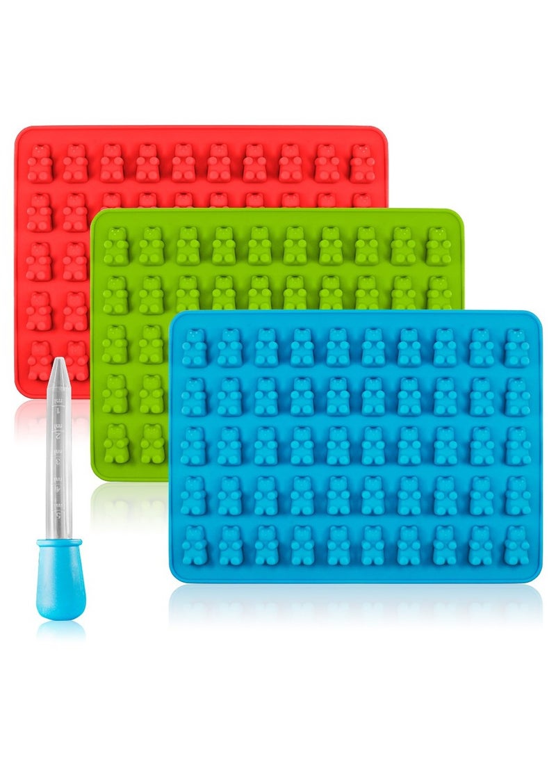 sokany 3 Pack Candy Silicone Molds and Ice Cube Trays, Jelly Molds, Chocolate Molds, Soap Molds - Bear (Multicolour)  - Image 1