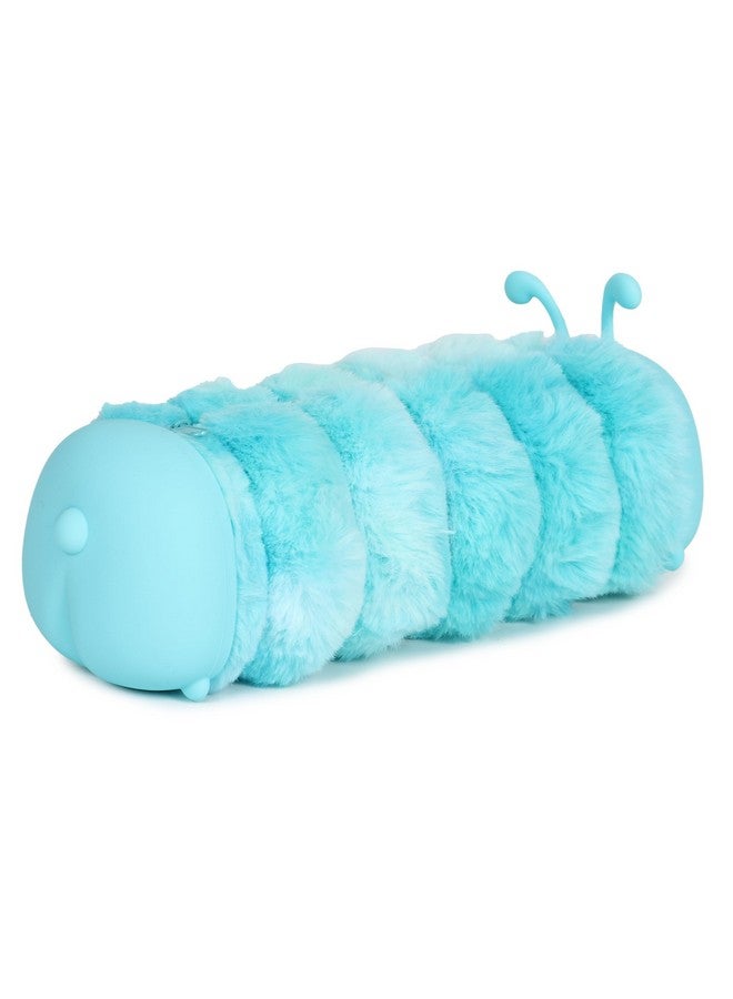 Samvardhan SAMVARDHAN Cute Animal Plush Pencil Case for Kids and Girls - Soft and Adorable Caterpillar, Unicorn, and Bear Design, School Supplies (Blue) - Image 5