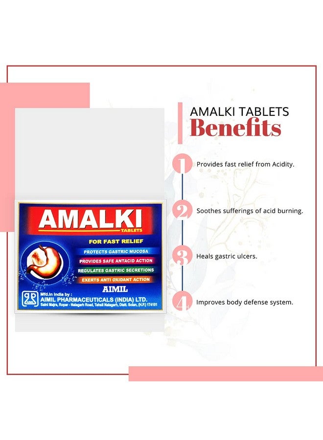 AIMIL Amalki Tablets - 30 Tablets (Pack of 1) | For Hyperacidity, Gut Reflux, and Heart Burn | Fast Relief - Image 2