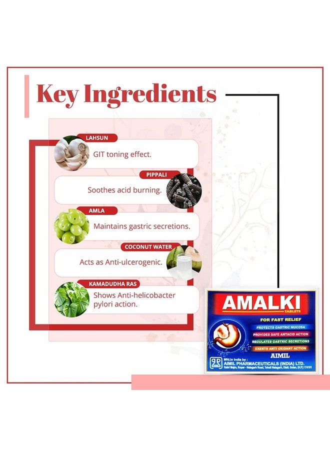 AIMIL Amalki Tablets - 30 Tablets (Pack of 1) | For Hyperacidity, Gut Reflux, and Heart Burn | Fast Relief - Image 3