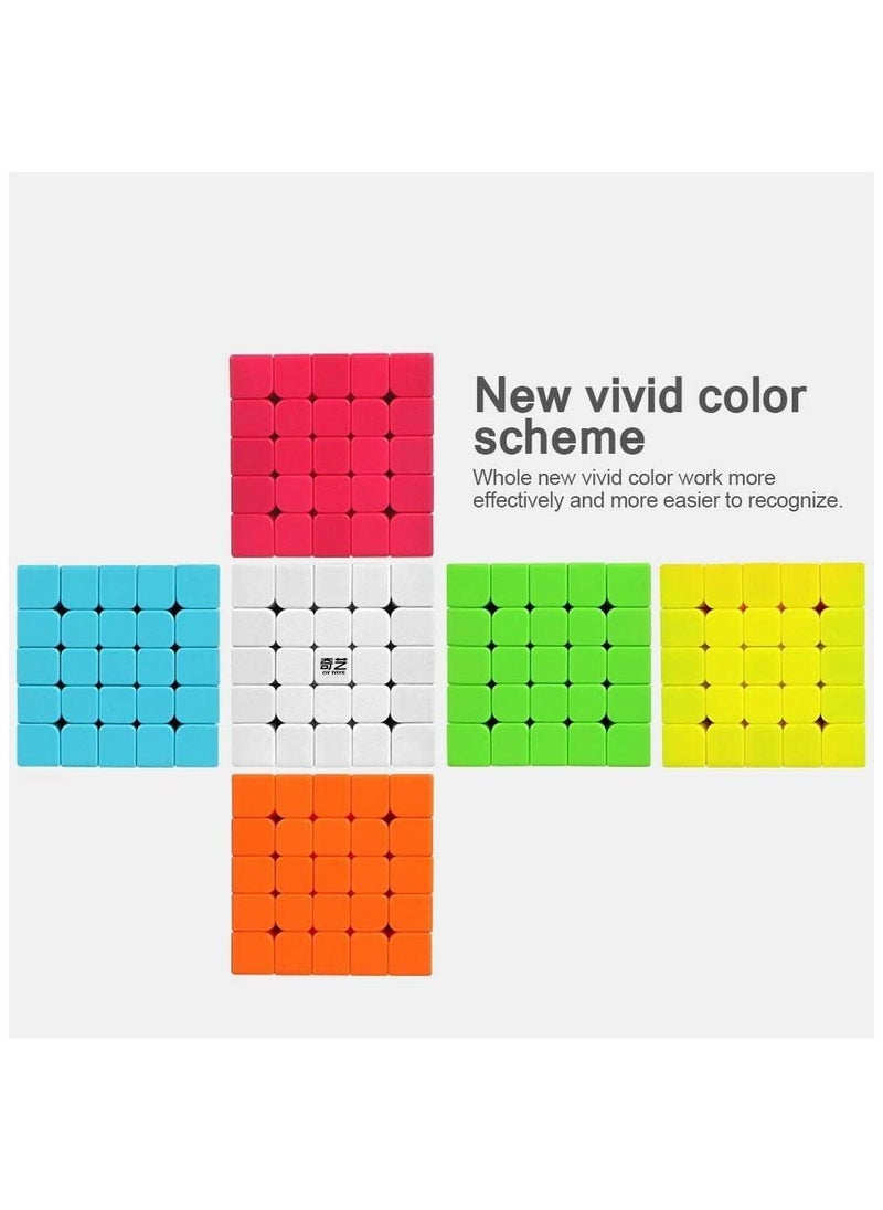 null - مكعب السرعة 5×5×5 من فانشين ، بدون ستيكر لاصق مع كتيب تعليمي، مكعبات سحرية 5×5 لالعاب الاحجية تتحرك بسرعة وسلاسة لتنمية الذكاء، مناسبة للاطفال والكبار - Image 1