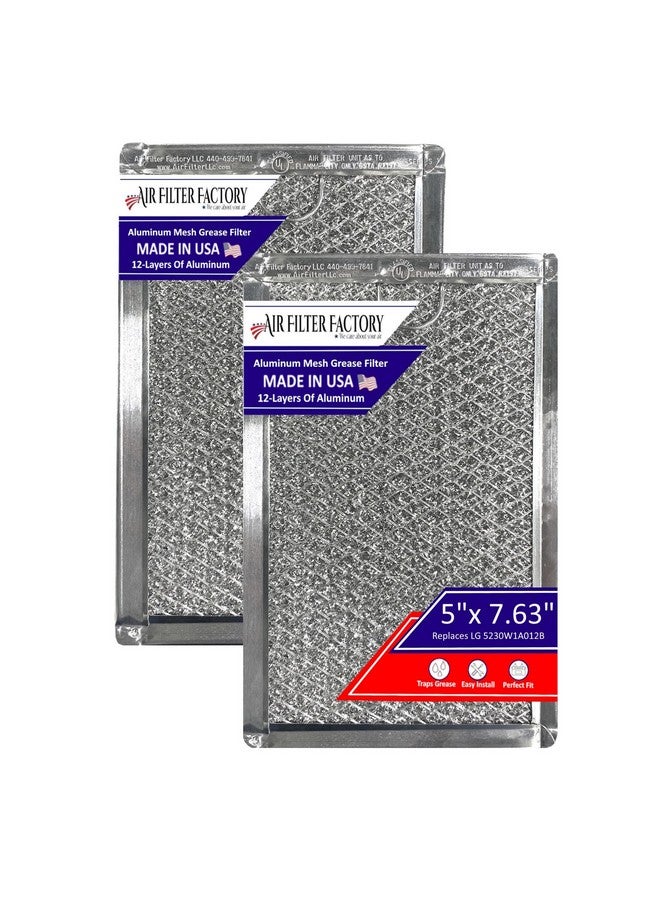 Air Filter Factory Microwave Oven Replacement For LG 5230W1A012B 12-Layer Aluminum Mesh Grease Filters 2-Pack - Image 1