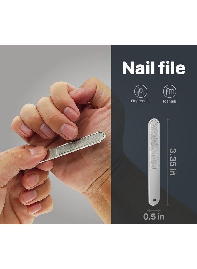 konovo 5-Piece Nail Clippers Set，Stainless Steel Manicure Kit, Nail Grooming Travel Kit, Ail Clippers For Men, Toenail Clippers Or Nail Cutter, Fingernail Clippers For Women, Manicure And Pedicure Kit - Image 5