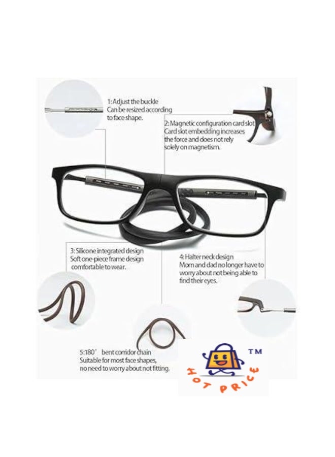 Magnetic Reading Glasses Around the Neck Lightweight for Women and Men - Image 2