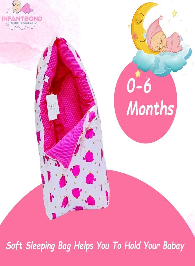 Infantbond Combo of Baby Bedding Set | Baby Bed | Newborn Baby Bedding All (0-6 Months) (Elephant) (1, Pink) - Image 4